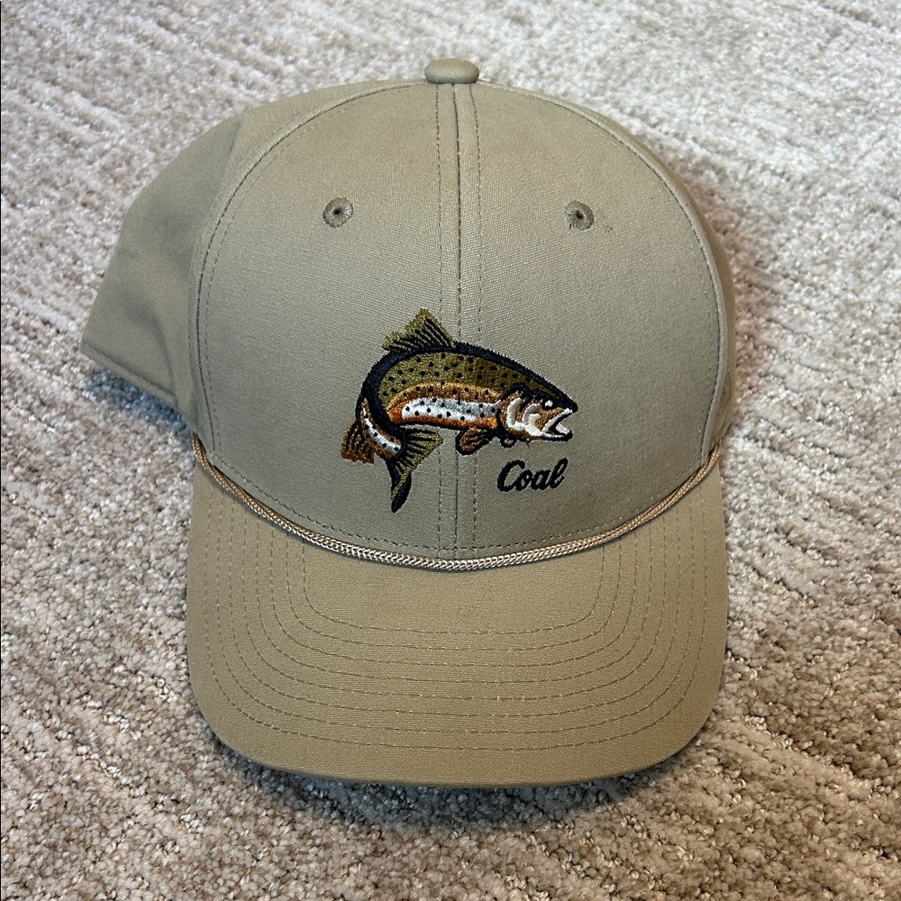 Coal wildlife trout hat Tan Fish Embroidered Cap